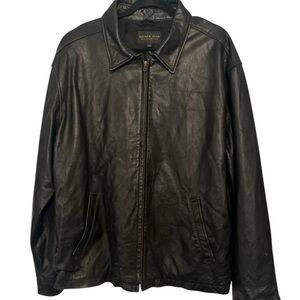 Vintage Golden Bear XXL black leather jacket